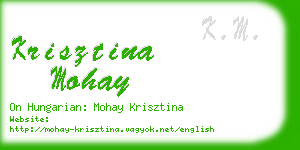 krisztina mohay business card